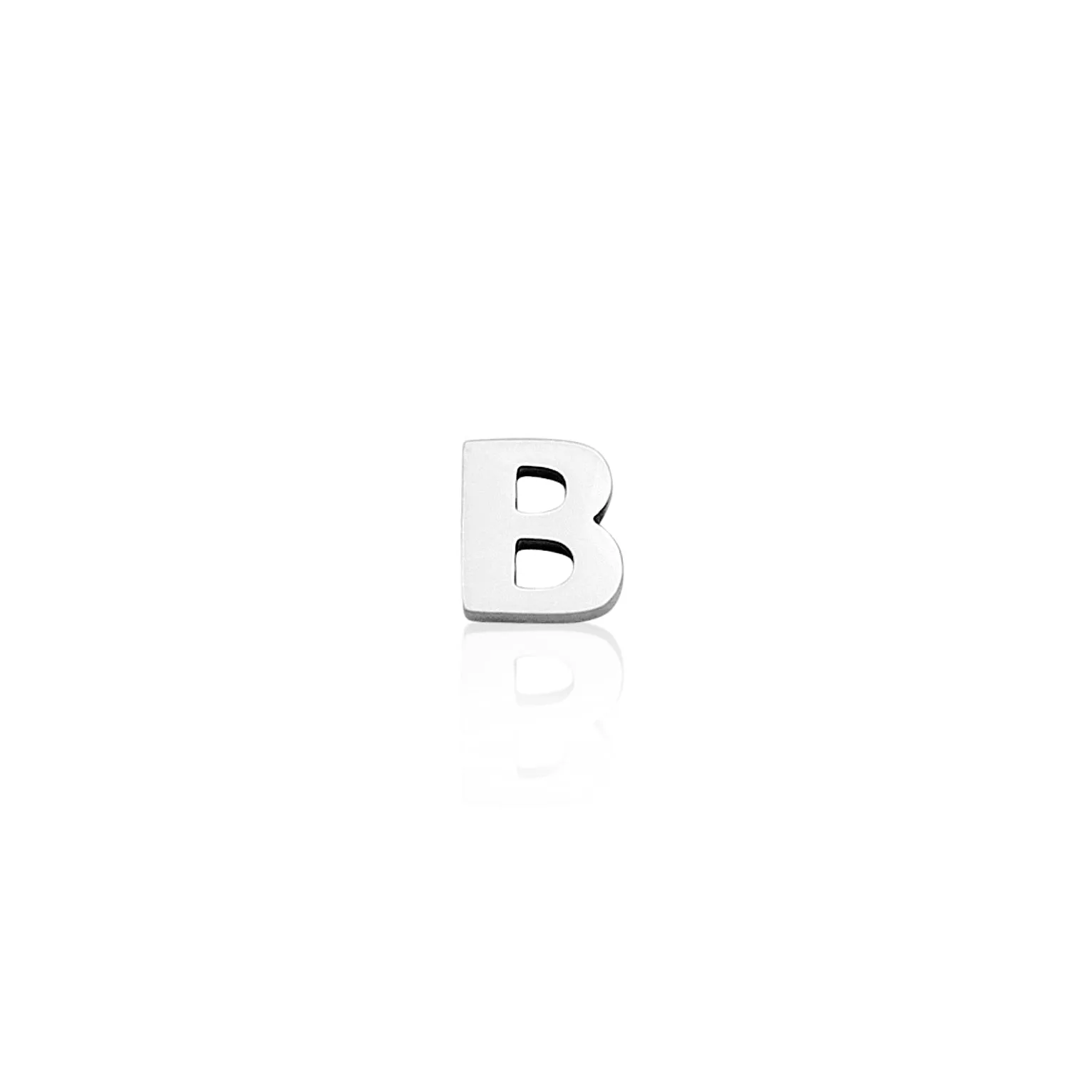 Mini Letter Sphere Chain Necklace (Silver)