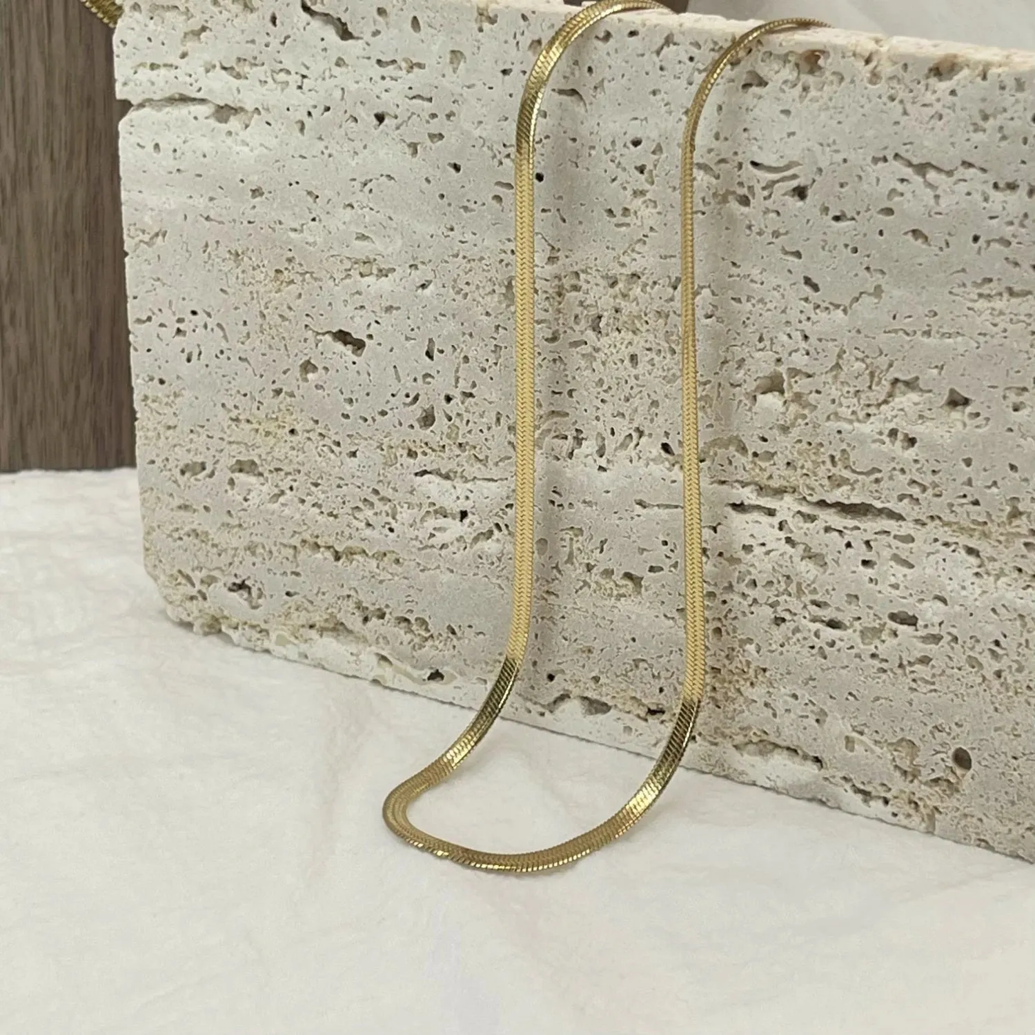 Minimalist Unisex Snake Chain Necklace Choker Gold Fashion Jewelry