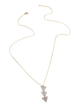 Modern Long Triangle Pendant Necklace