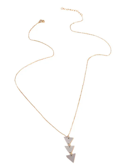 Modern Long Triangle Pendant Necklace