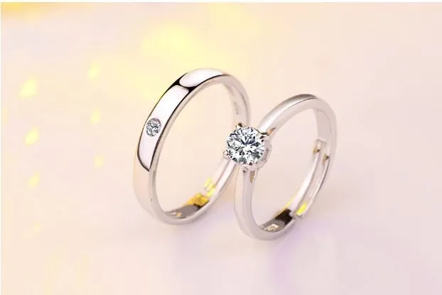 Mr. n Mrs. - Adjustable Finger Ring Set