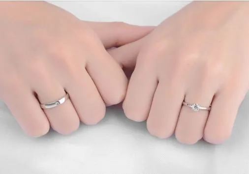Mr. n Mrs. - Adjustable Finger Ring Set
