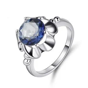 Mystic Natural  Blue Topaz Sterling Silver Rings