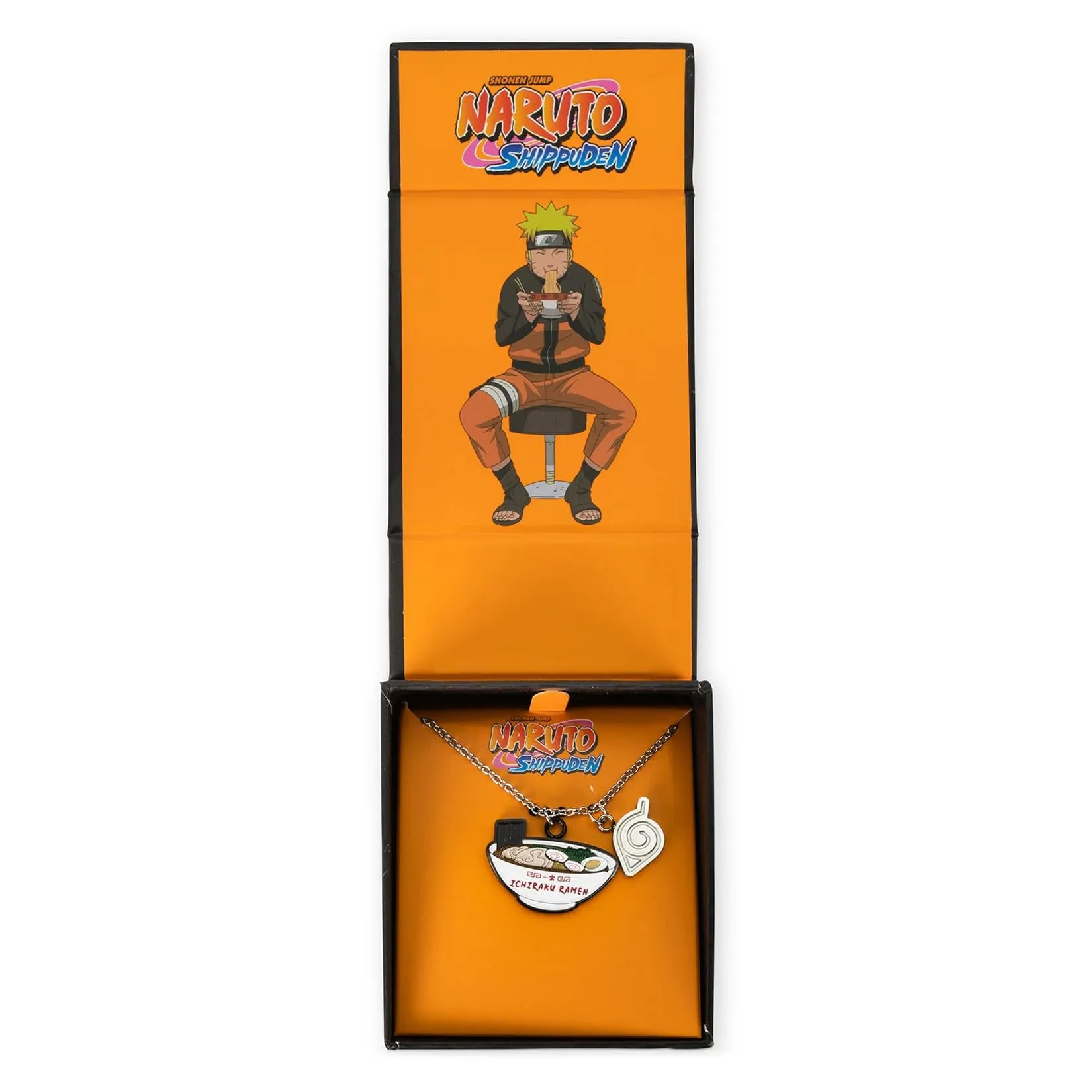 Naruto Shippuden Ichiraku Ramen Metal Enamel Pendant Necklace with Silver Chain