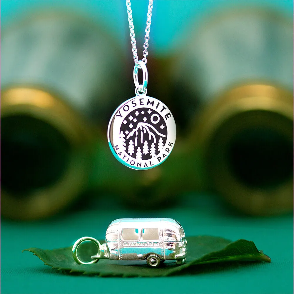 National Park Clip Necklace Bundle, 5 silver enamel charms
