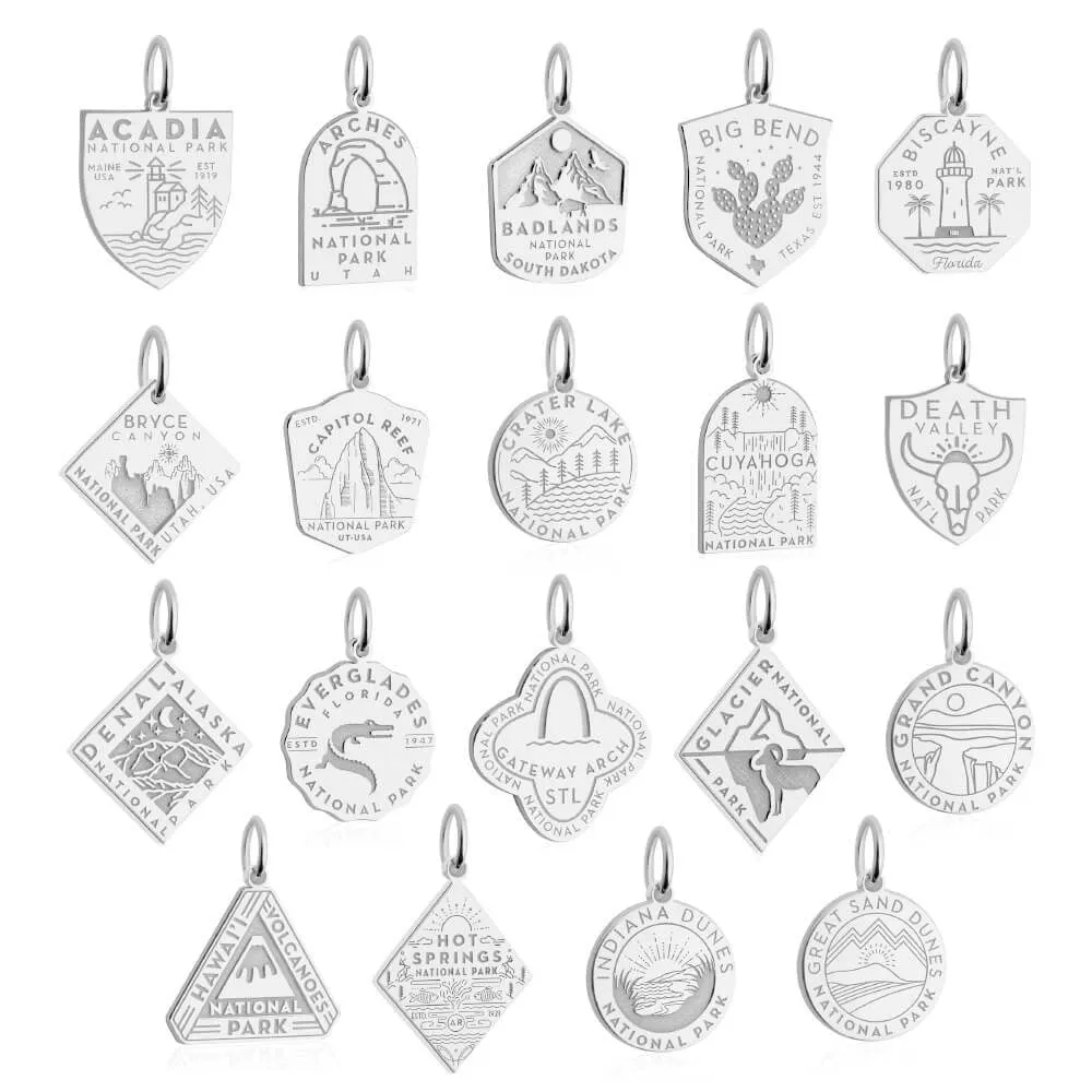 National Park Necklace Bundle, 2 silver charms