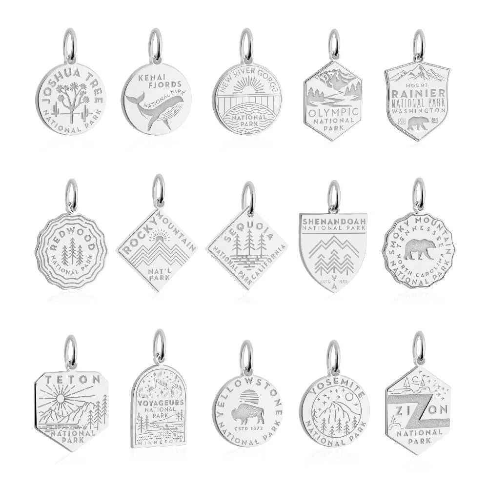 National Park Necklace Bundle, 2 silver charms