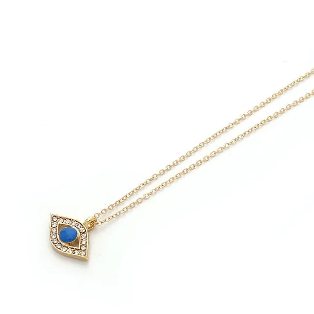 New Fashion Ladies Chic Gold Chain Filled Evil Eye Coin chains