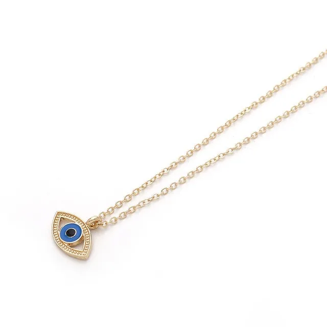 New Fashion Ladies Chic Gold Chain Filled Evil Eye Coin chains