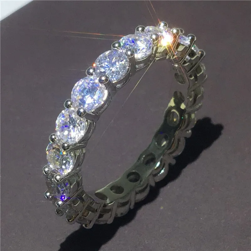 NEW Multiple Cutting Luxury AAAA Cz Diamonds Eternity Promise Rings