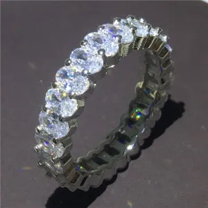 NEW Multiple Cutting Luxury AAAA Cz Diamonds Eternity Promise Rings