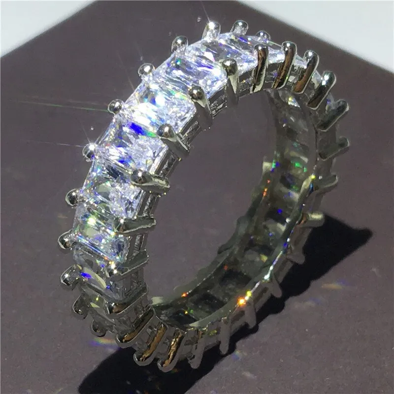 NEW Multiple Cutting Luxury AAAA Cz Diamonds Eternity Promise Rings