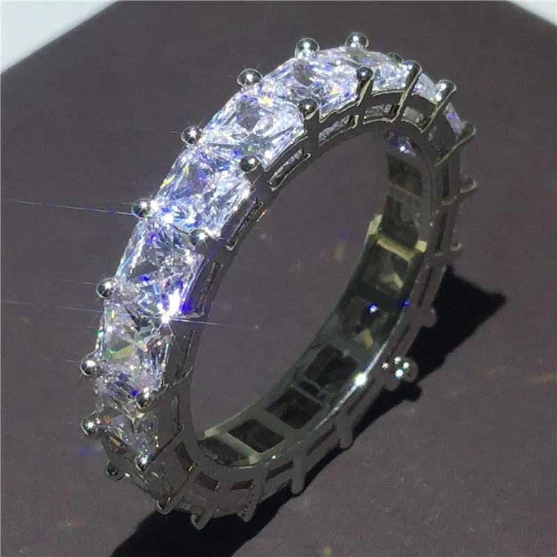 NEW Multiple Cutting Luxury AAAA Cz Diamonds Eternity Promise Rings