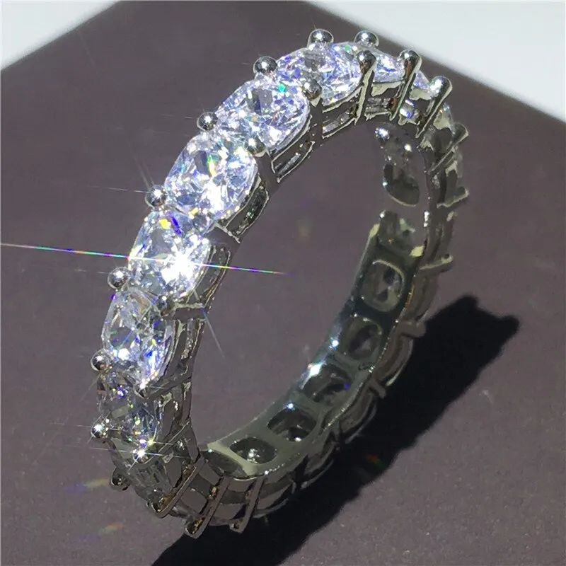 NEW Multiple Cutting Luxury AAAA Cz Diamonds Eternity Promise Rings
