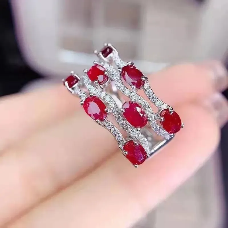 New Simulation Mozambique Ruby Rings