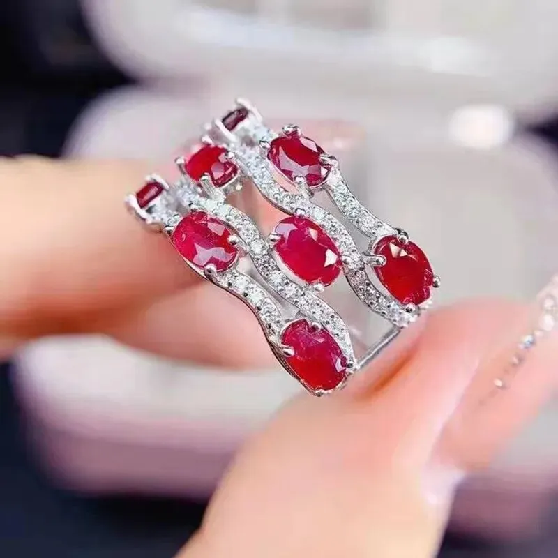 New Simulation Mozambique Ruby Rings