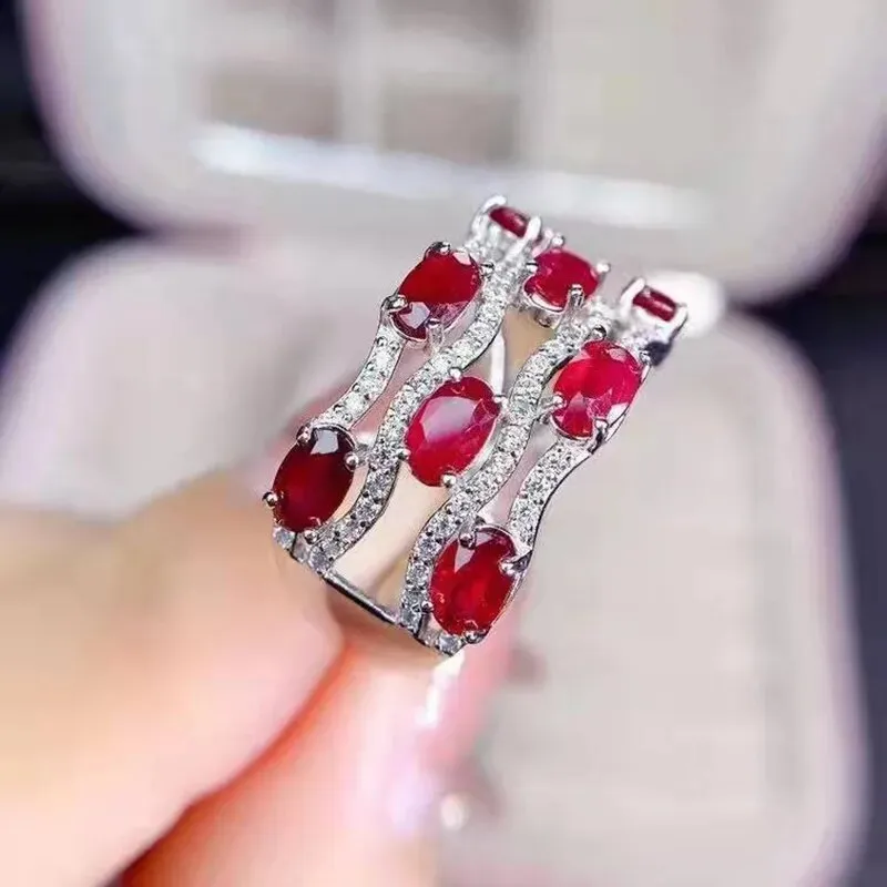 New Simulation Mozambique Ruby Rings