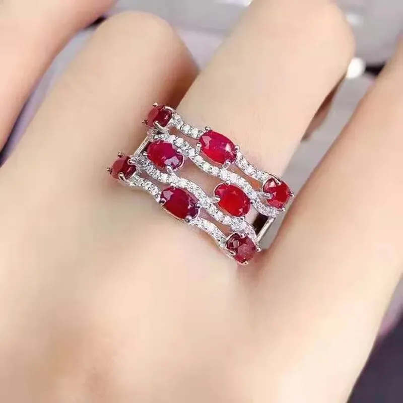 New Simulation Mozambique Ruby Rings