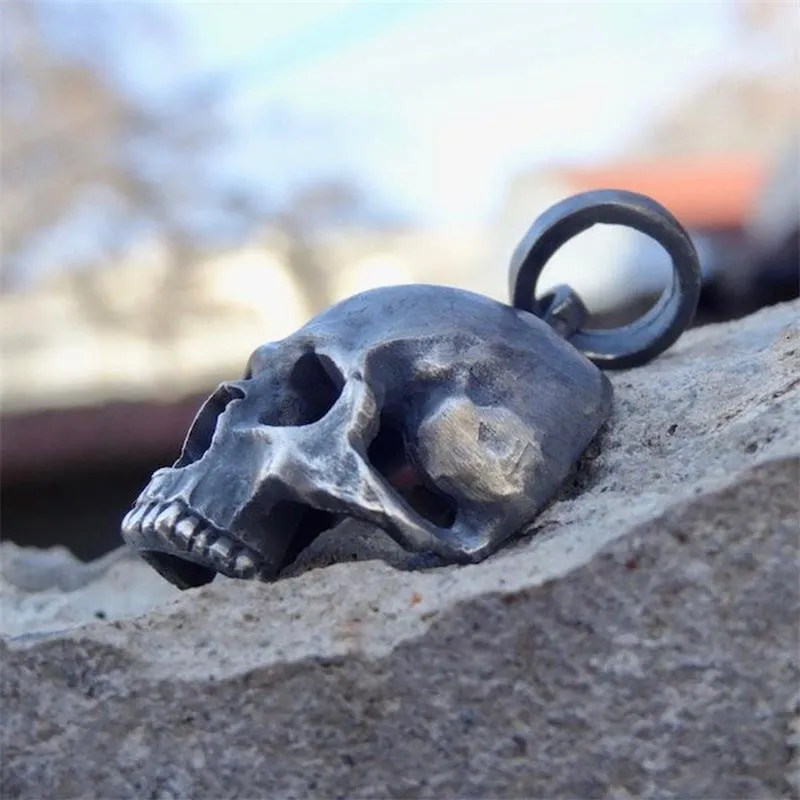 Old-World Skull - Gothic Steel Pendant by The Nevermore