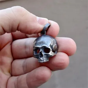 Old-World Skull - Gothic Steel Pendant by The Nevermore