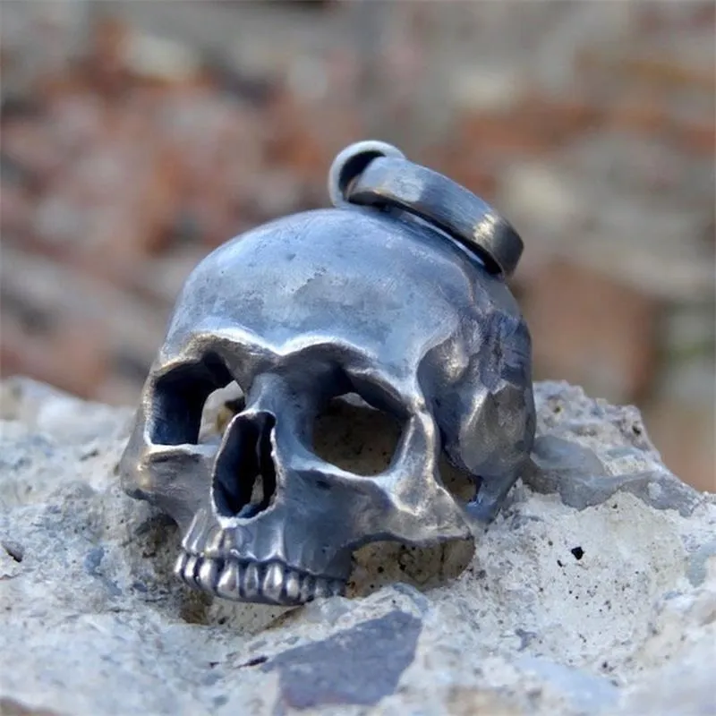 Old-World Skull - Gothic Steel Pendant by The Nevermore