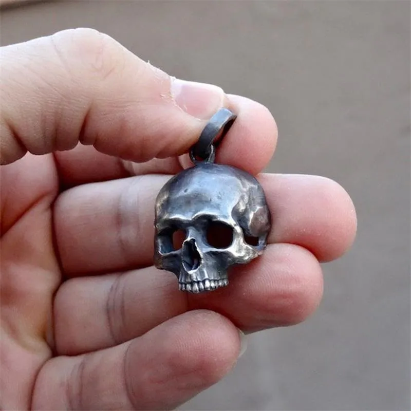 Old-World Skull - Gothic Steel Pendant by The Nevermore