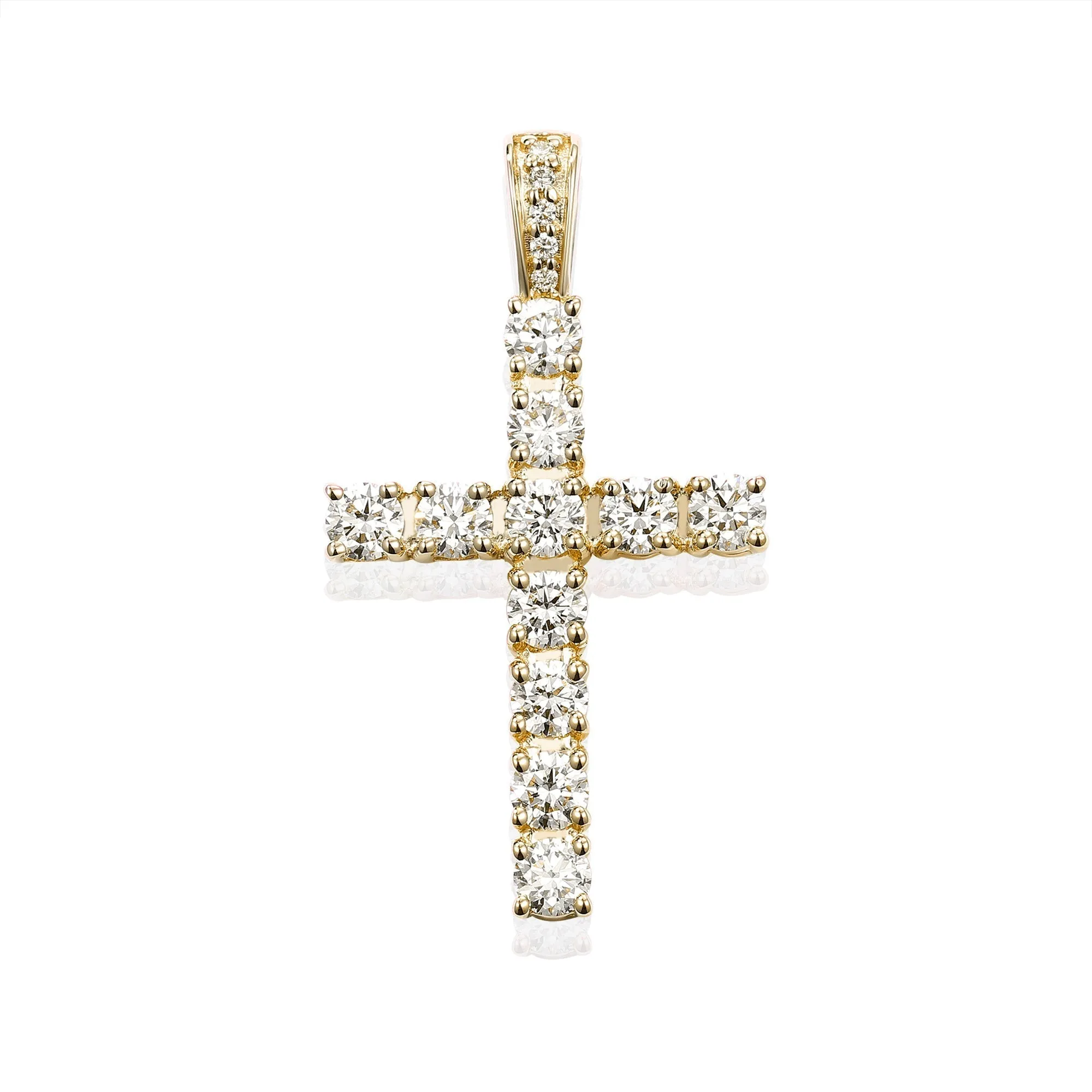 Orchid Gems Divine Radiance Cross Diamond Pendant