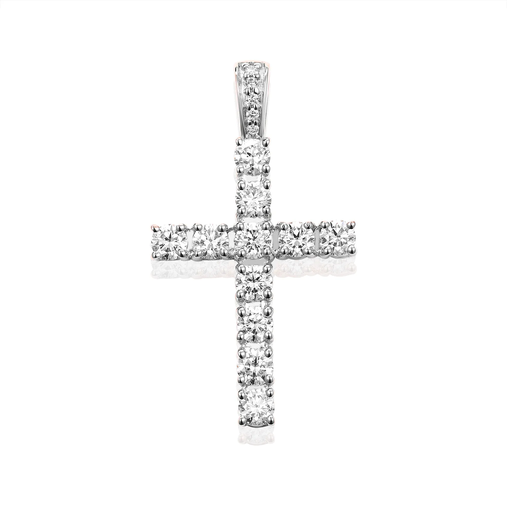 Orchid Gems Divine Radiance Cross Diamond Pendant