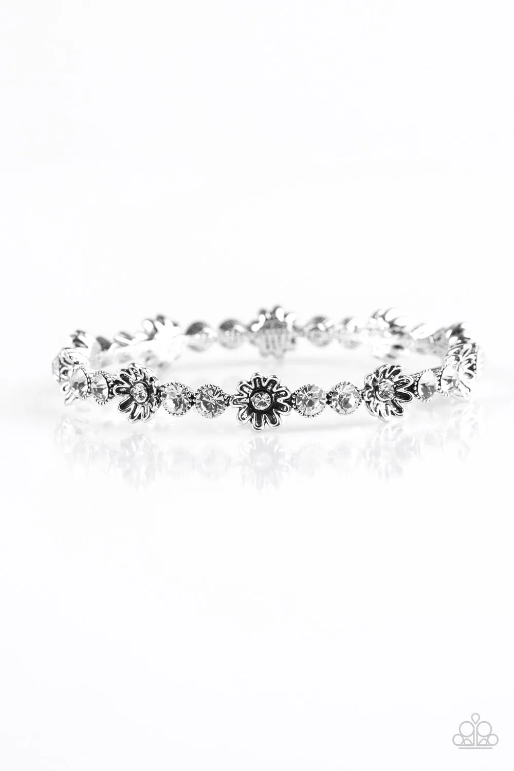 Paparazzi Bracelet ~ Daffodil Diva - White