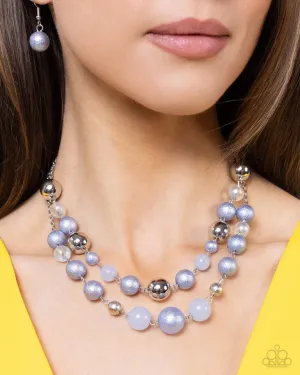 Paparazzi Necklace ~ Beaded Benefit - Blue