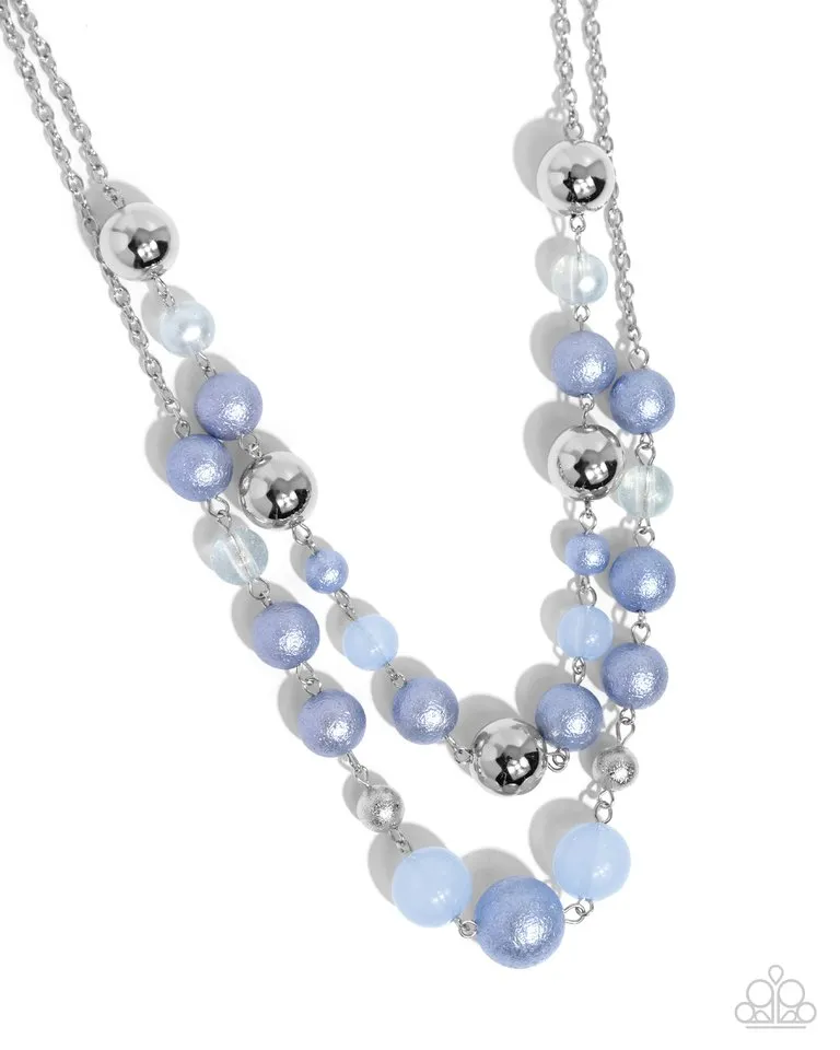 Paparazzi Necklace ~ Beaded Benefit - Blue
