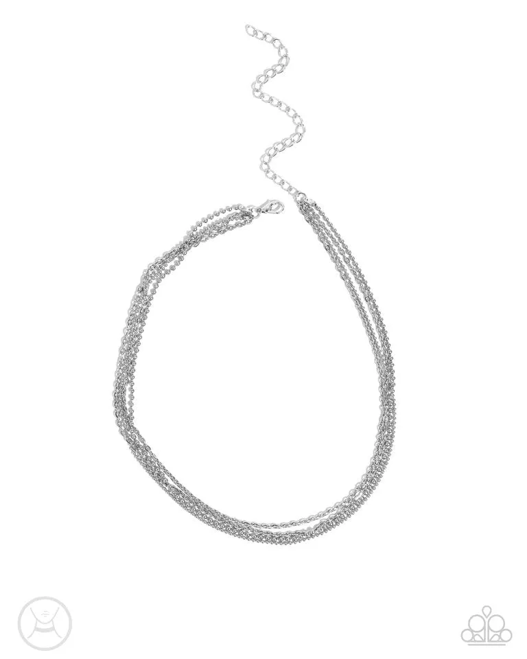 Paparazzi Necklace ~ Industrial Independence - Silver