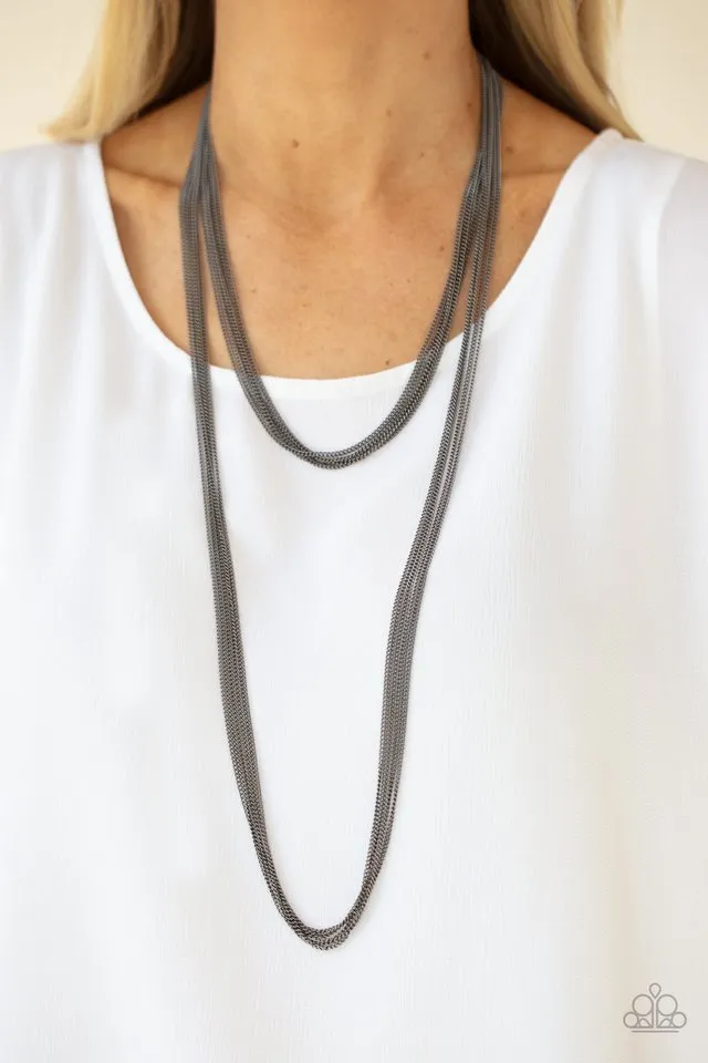 Paparazzi Necklace ~ Save Your TIERS - Black