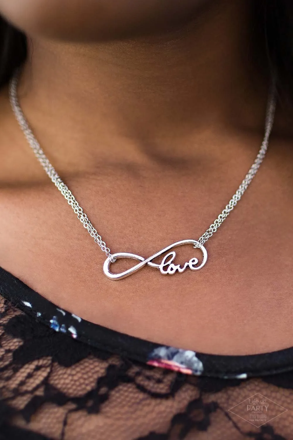 Paparazzi We Found Love Silver Short Necklace - Life Of The Party Exclusive