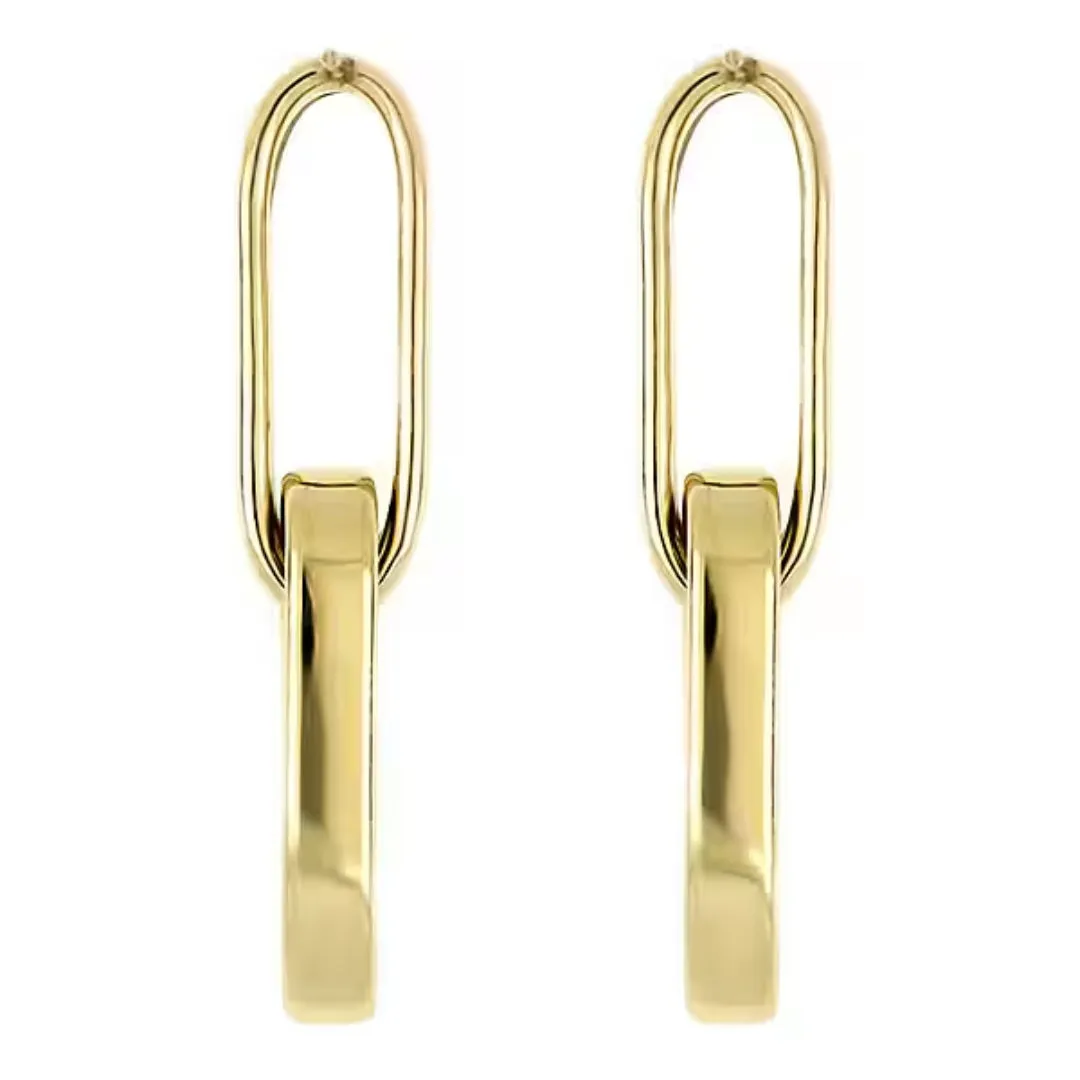 Paperclip Silver Earrings   Paperclip Silver Bracelet