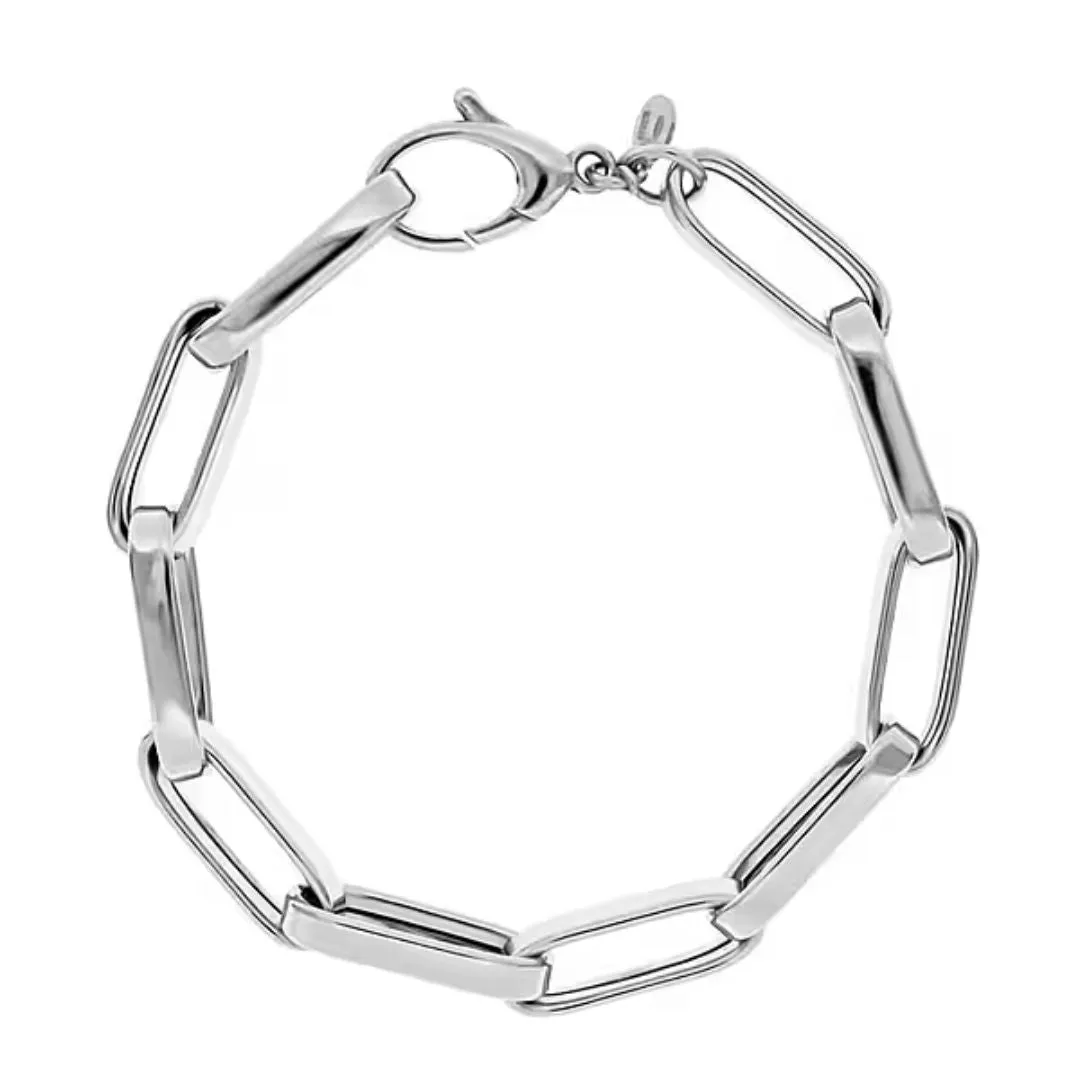 Paperclip Silver Earrings   Paperclip Silver Bracelet