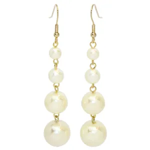 Pearl Chain Statement Earrings