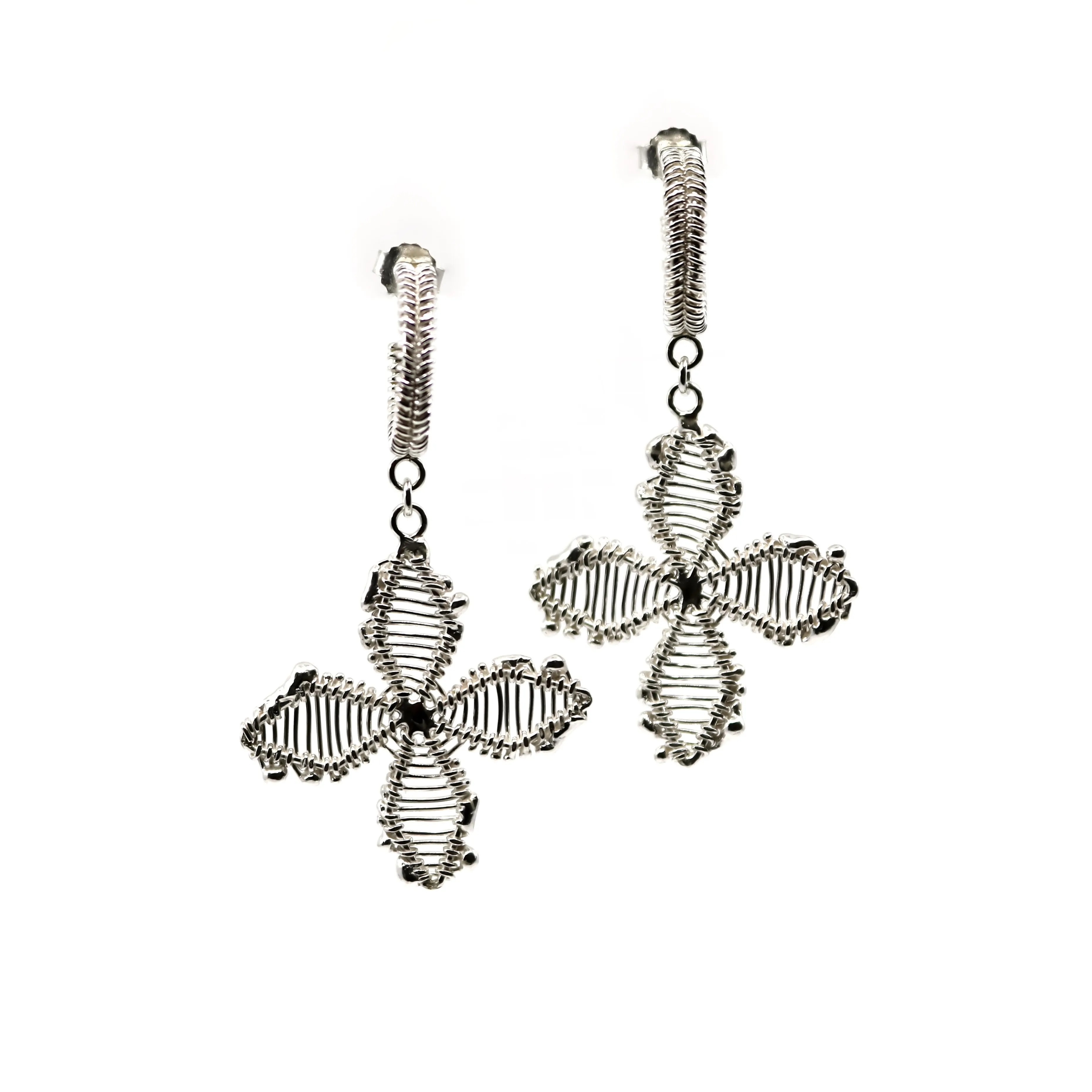 Perennial Wonder Silver Earrings by Anthia Barboutsis