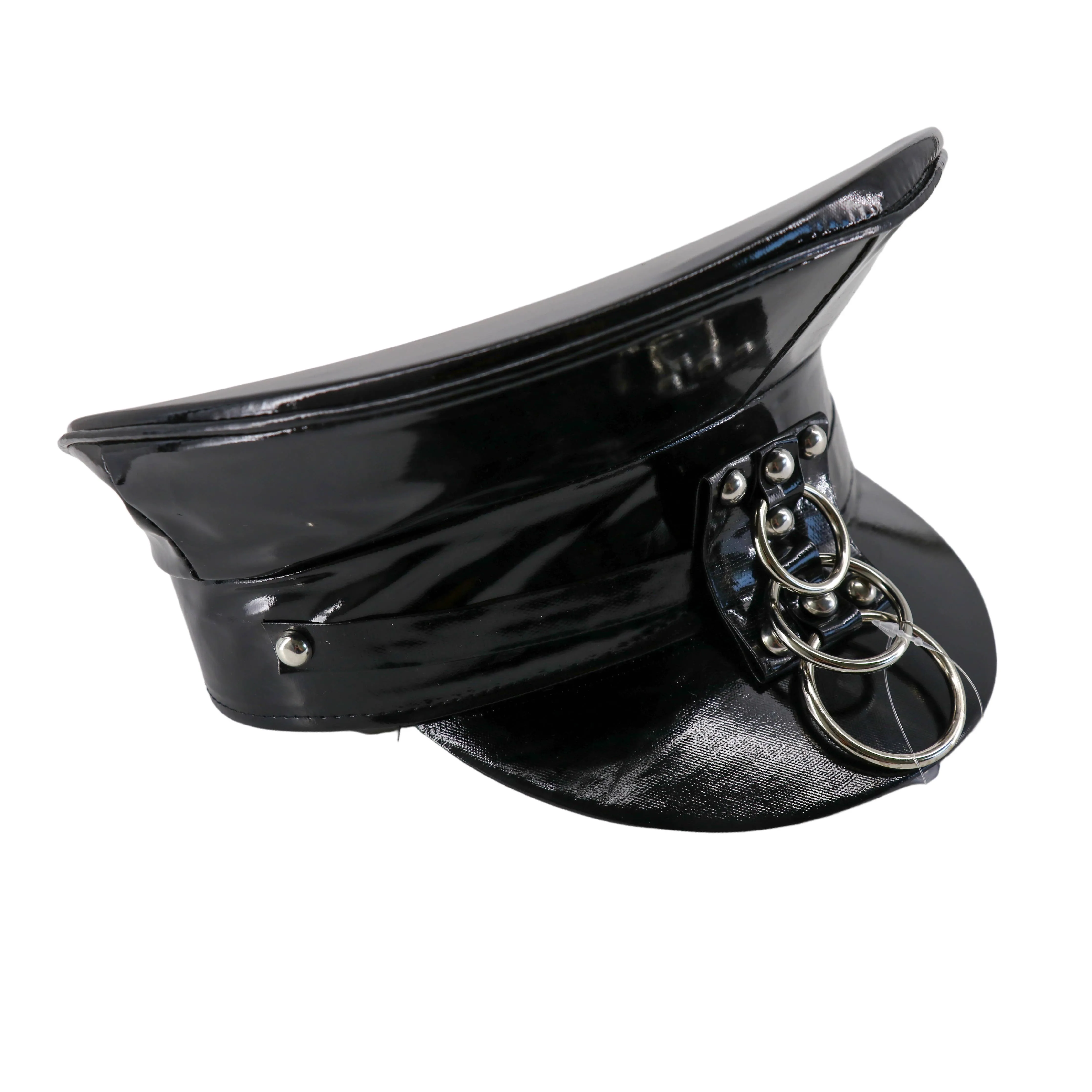 Police Hat with Rings: RED