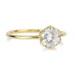 "Selene" Hexagonal Diamond Ring Mount