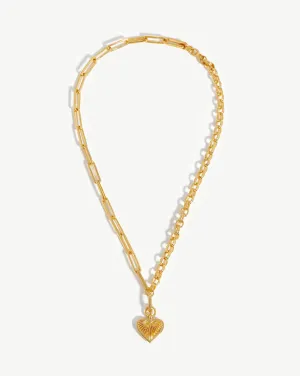 Ridge Heart Axiom Chain Necklace