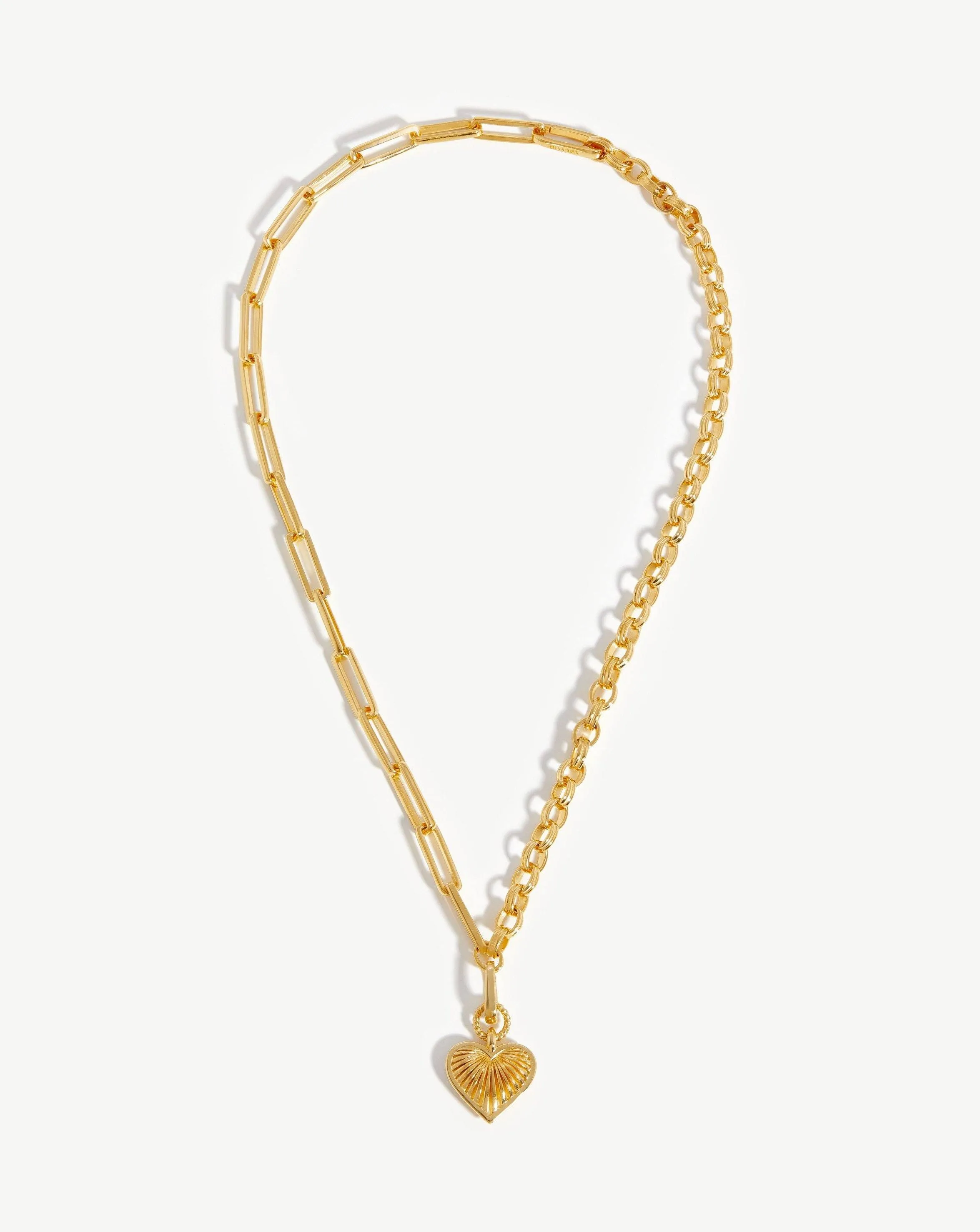 Ridge Heart Axiom Chain Necklace