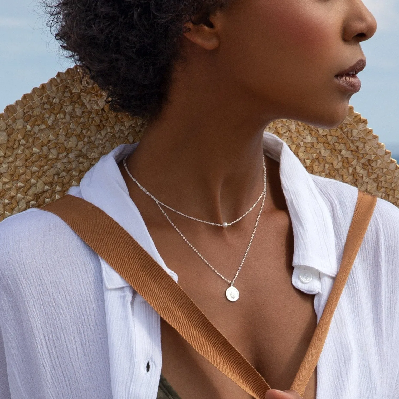 Rose Gold Single Pearl Choker