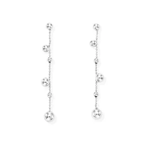 Silver Beaded Ball Earrings | Amen