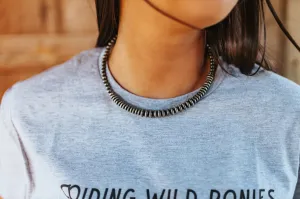Silver Beaded Disc Choker