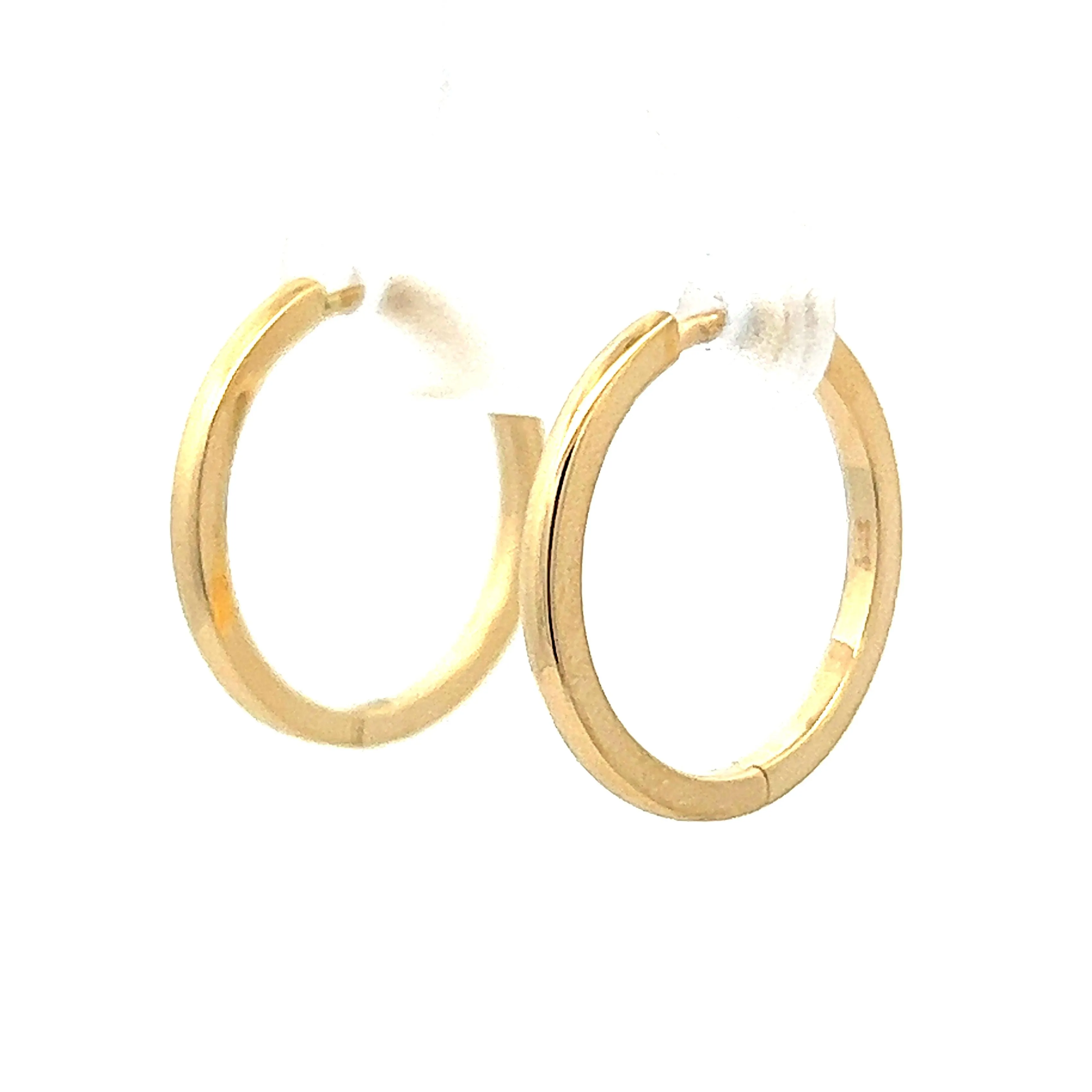 Simple Classic Hoop Earrings in 14k Yellow Gold