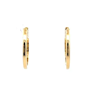 Simple Classic Hoop Earrings in 14k Yellow Gold