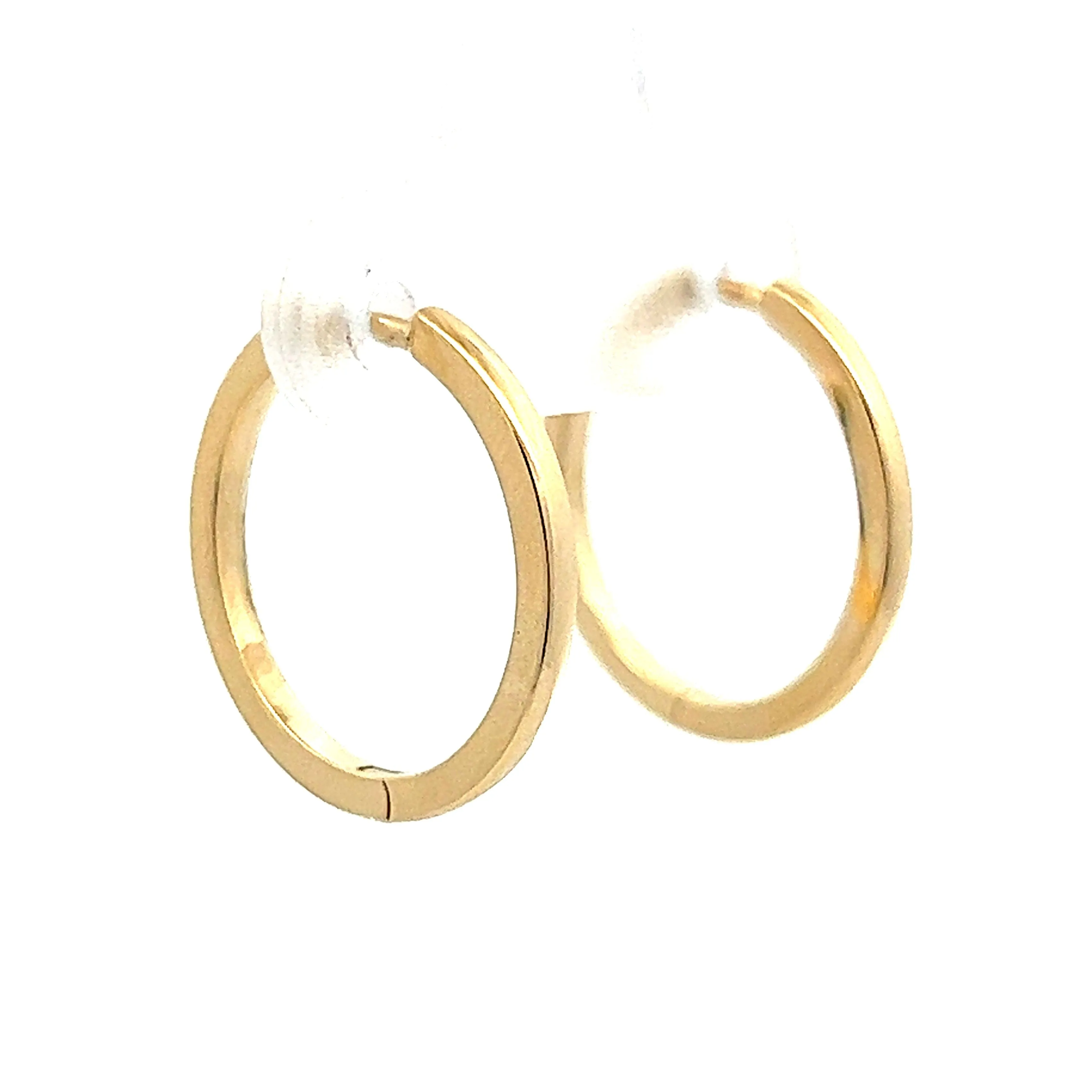 Simple Classic Hoop Earrings in 14k Yellow Gold