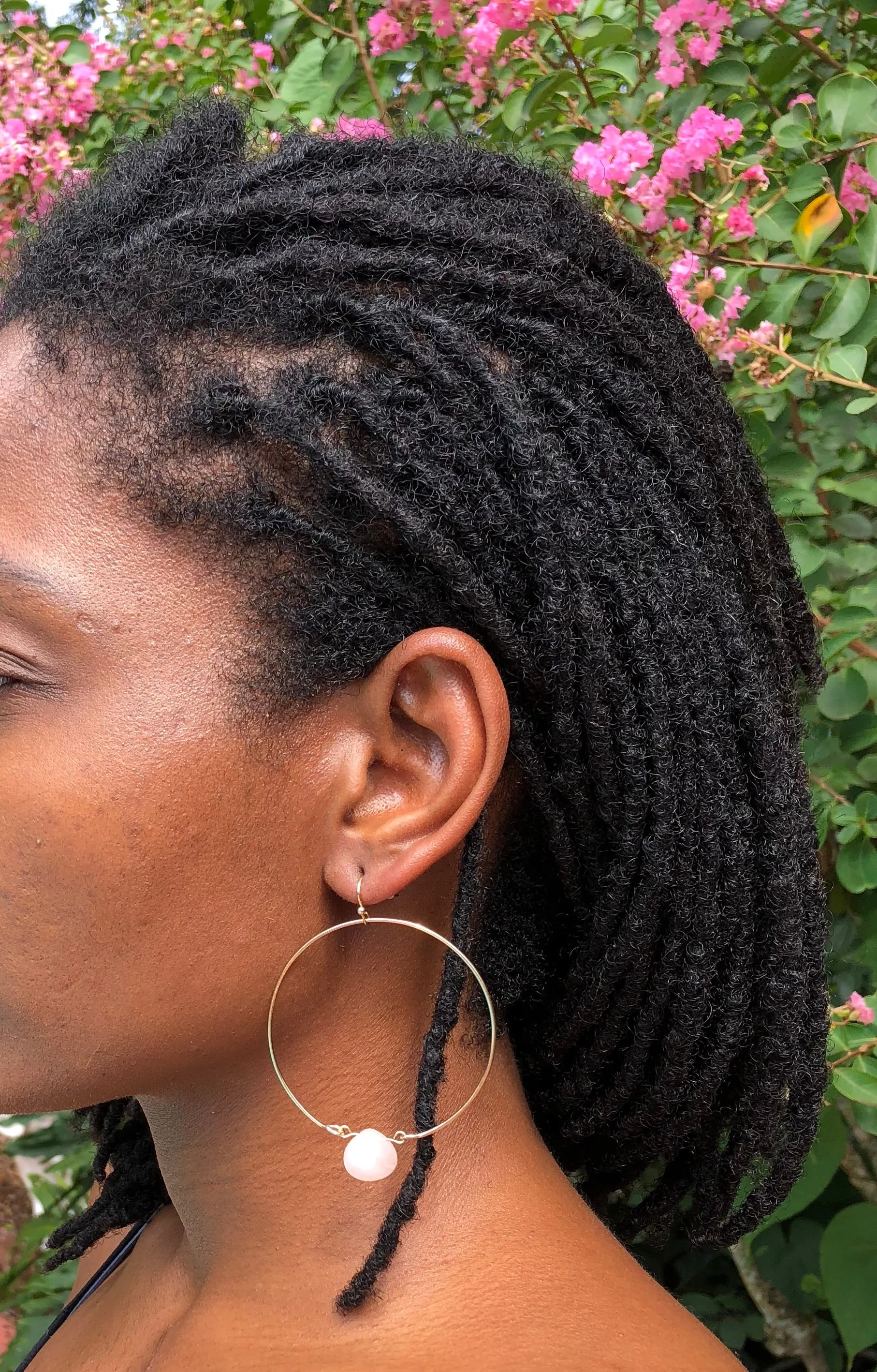 Simply Elegant - Single Stone Hoop Earrings with Tear Drop