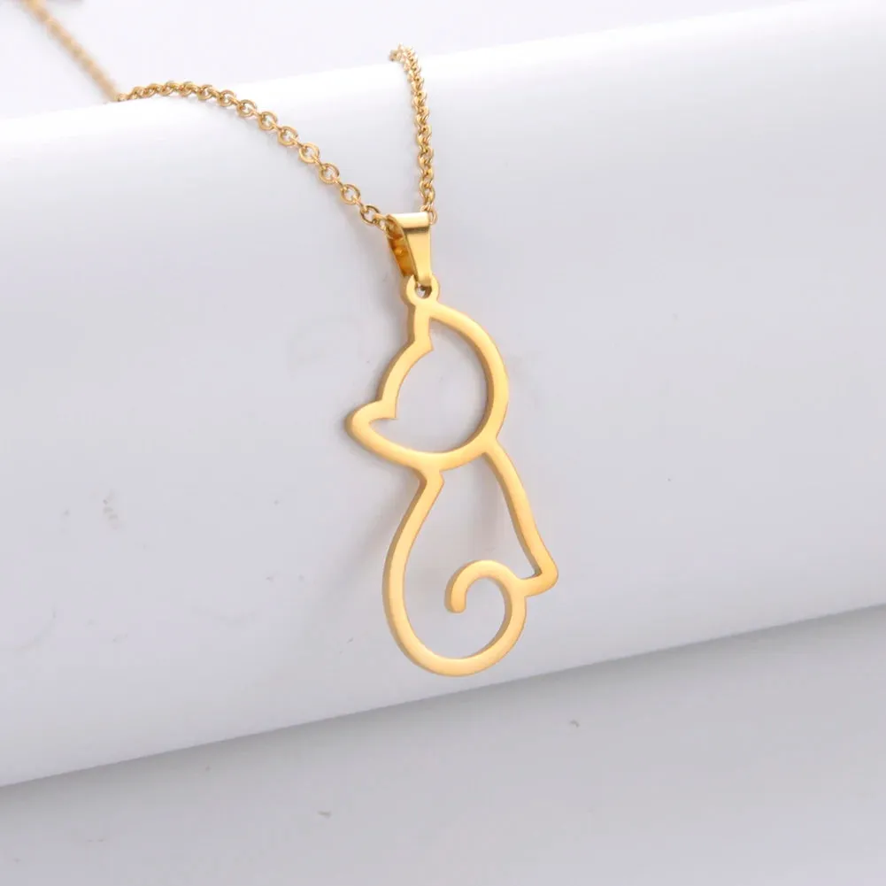 Sipuris New In Cute Cat Necklace For Women Men Stylish Choker Fashion Jewelry Gift